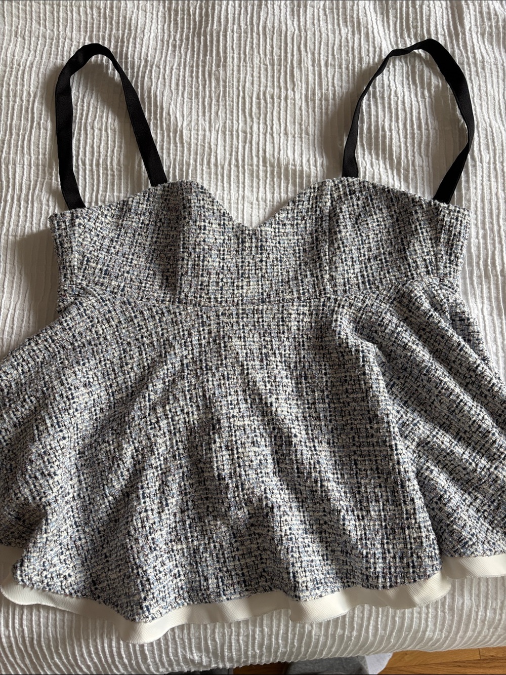 🩶 ZARA Gray Knit Babydoll Cami Top, Size S
